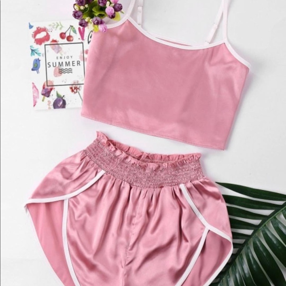 2 piece silk pajama set